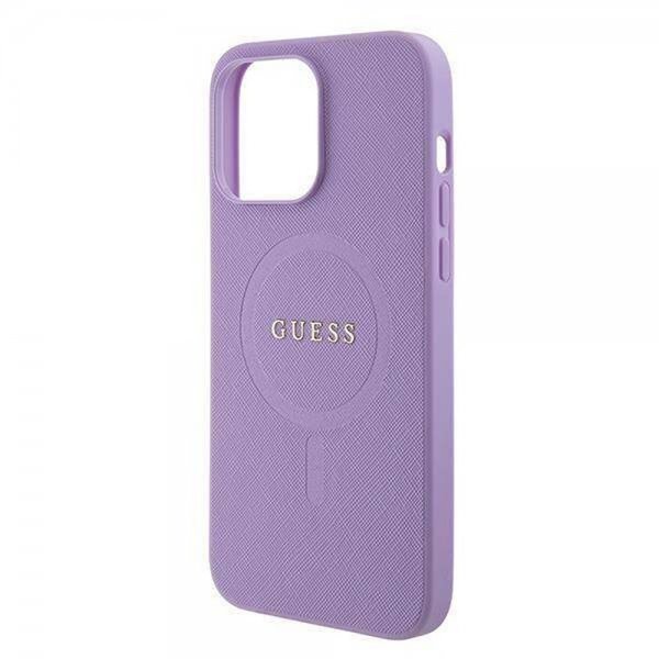 Guess iPhone 15 Pro Deksel Saffiano MagSafe Lilla