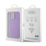 Guess iPhone 15 Pro Deksel Saffiano MagSafe Lilla