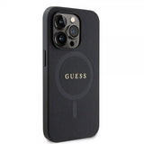 Guess iPhone 15 Pro Deksel Saffiano MagSafe Svart