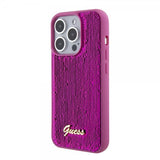 Guess iPhone 15 Pro Deksel Sequin Fuschia