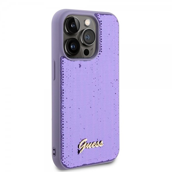 Guess iPhone 15 Pro Deksel Sequin Lilla