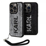 Karl Lagerfeld iPhone 15 Pro Deksel Sequin Svart