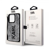 Karl Lagerfeld iPhone 15 Pro Deksel Sequin Svart
