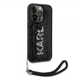 Karl Lagerfeld iPhone 15 Pro Deksel Sequin Svart