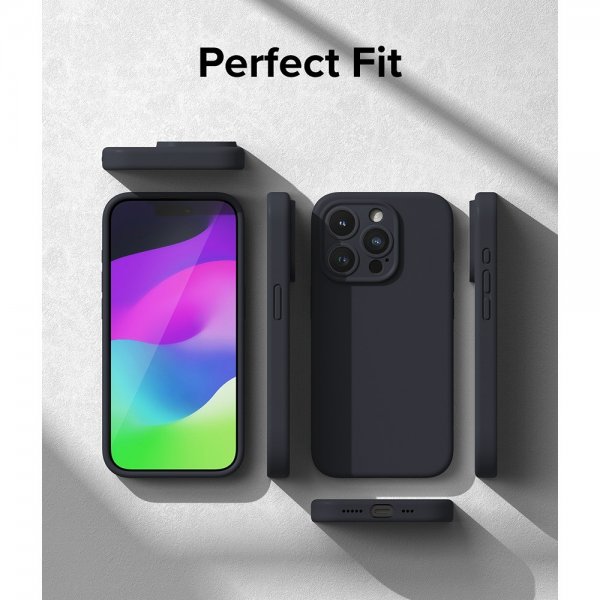 Ringke iPhone 15 Pro Deksel Silicone Magnetic Deep Blue