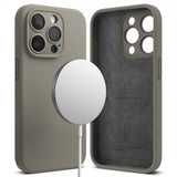 Ringke iPhone 15 Pro Deksel Silicone Magnetic Grå