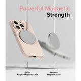 Ringke iPhone 15 Pro Deksel Silicone Magnetic Pink Sand