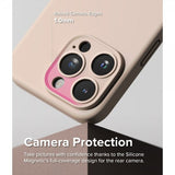 Ringke iPhone 15 Pro Deksel Silicone Magnetic Pink Sand
