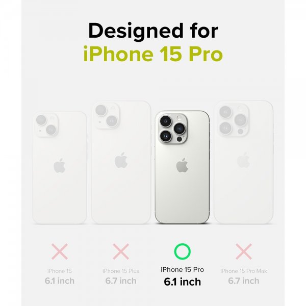 Ringke iPhone 15 Pro Deksel Silicone Magnetic Sunny Lime