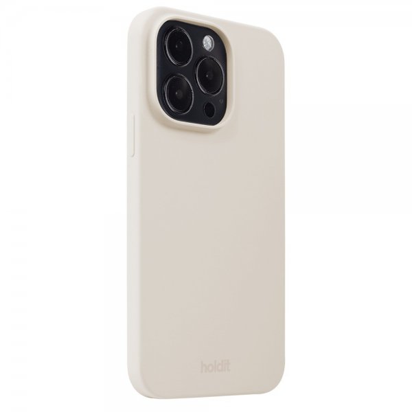 holdit iPhone 15 Pro Deksel Silikon Light Beige