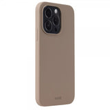 holdit iPhone 15 Pro Deksel Silikon Mocha Brown