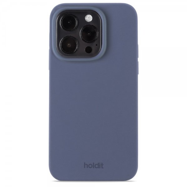 holdit iPhone 15 Pro Deksel Silikon Pacific Blue