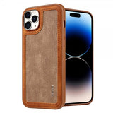 X-Level iPhone 15 Pro Deksel Linjeskjøting Brun