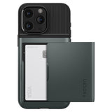 Spigen iPhone 15 Pro Deksel Slim Armor CS Abyss Green