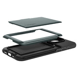 Spigen iPhone 15 Pro Deksel Slim Armor CS Abyss Green