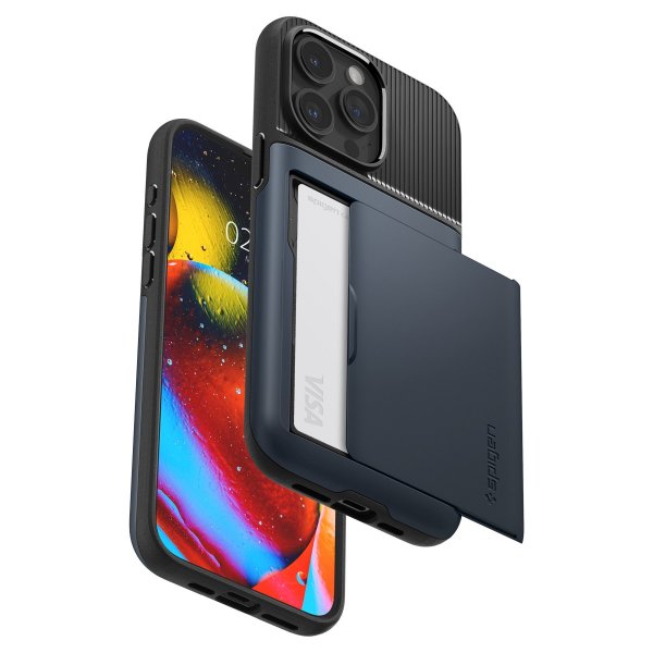 Spigen iPhone 15 Pro Deksel Slim Armor CS Metal Slate