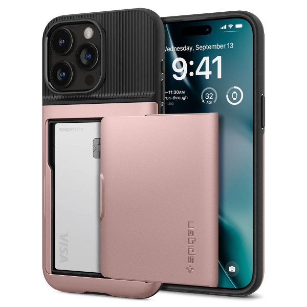 Spigen iPhone 15 Pro Deksel Slim Armor CS Rose Gold