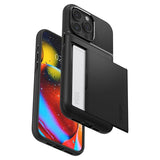 Spigen iPhone 15 Pro Deksel Slim Armor CS Svart
