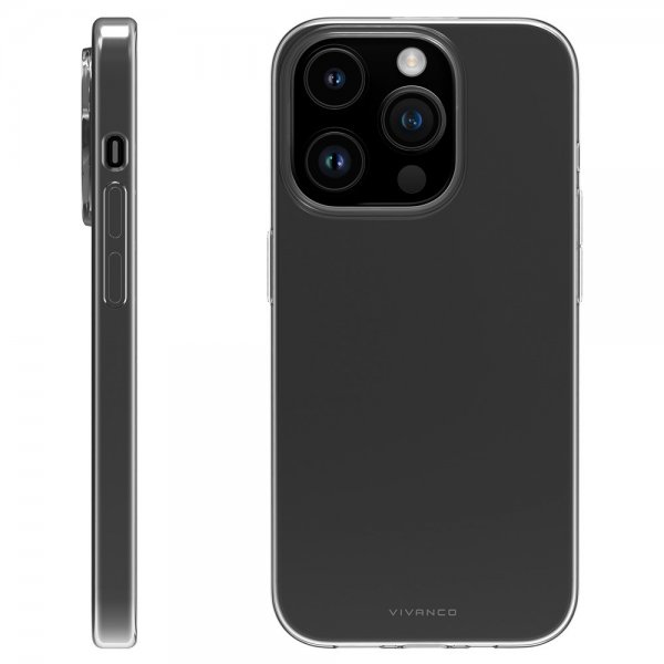 Vivanco iPhone 15 Pro Deksel Slim TPU Transparent