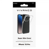 Vivanco iPhone 15 Pro Deksel Slim TPU Transparent