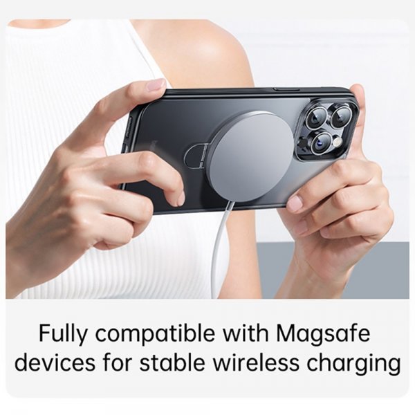 Baseus iPhone 15 Pro Deksel Smart Ring Series MagSafe Svart