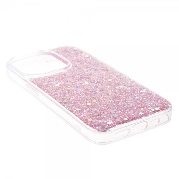 Nordic Covers iPhone 15 Pro Deksel Sparkle Series Blossom Pink