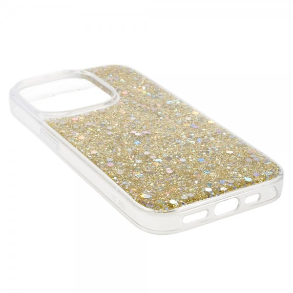 Nordic Covers iPhone 15 Pro Deksel Sparkle Series Citrine Gold