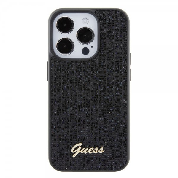 Guess iPhone 15 Pro Deksel Square Mirror Svart
