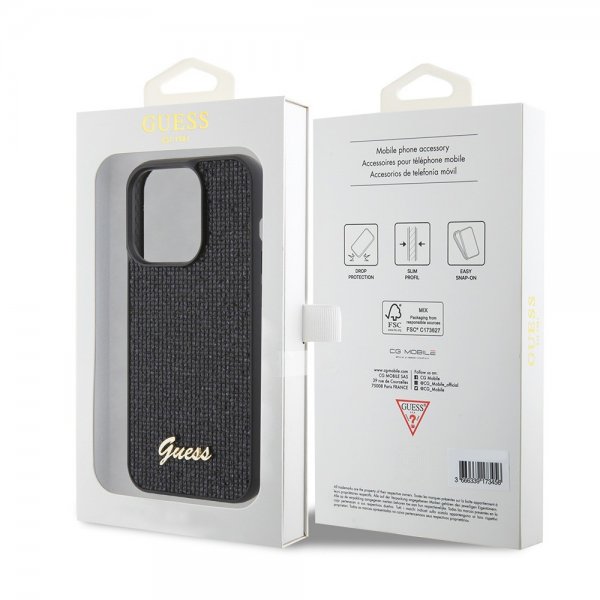 Guess iPhone 15 Pro Deksel Square Mirror Svart