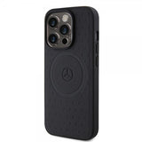 Mercedes Benz iPhone 15 Pro Deksel Star Pattern MagSafe Svart