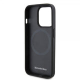 Mercedes Benz iPhone 15 Pro Deksel Star Pattern MagSafe Svart