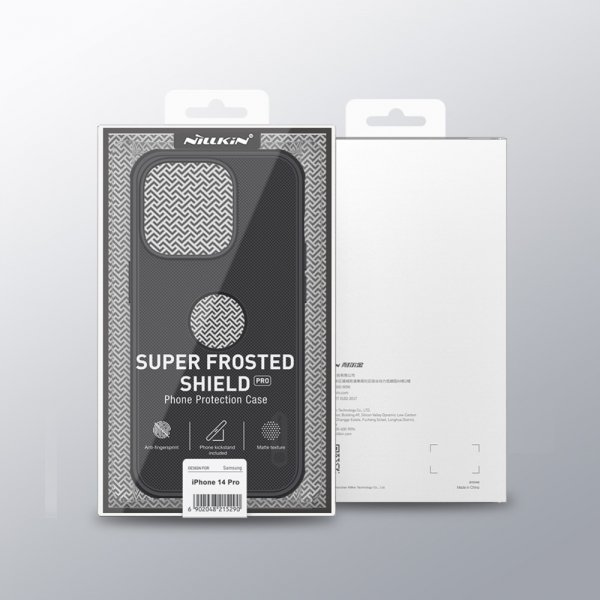 Nillkin iPhone 15 Pro Deksel Super Frosted Shield Pro Logo Hole Blå