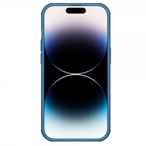 Nillkin iPhone 15 Pro Deksel Super Frosted Shield Pro Logo Hole Blå