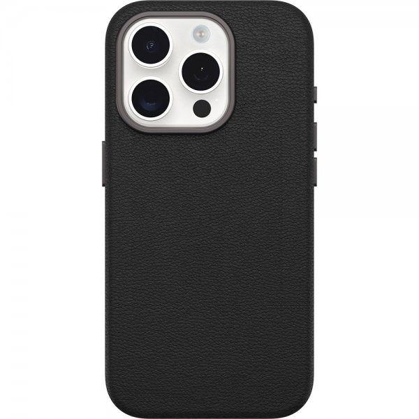 Otterbox iPhone 15 Pro Deksel Symmetry Cactus Leather MagSafe Noir Ash