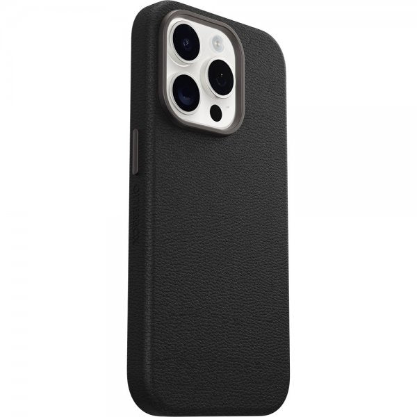 Otterbox iPhone 15 Pro Deksel Symmetry Cactus Leather MagSafe Noir Ash