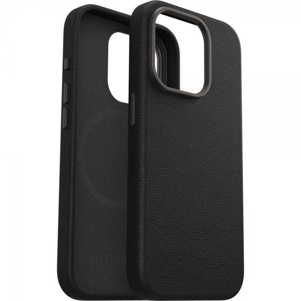 Otterbox iPhone 15 Pro Deksel Symmetry Cactus Leather MagSafe Noir Ash
