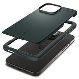 Spigen iPhone 15 Pro Deksel Thin Fit Abyss Green