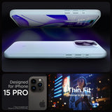 Spigen iPhone 15 Pro Deksel Thin Fit Mute Blue