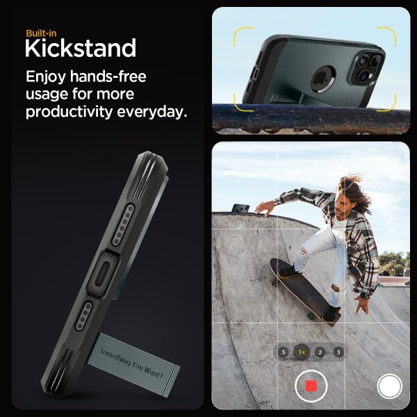 Spigen iPhone 15 Pro Deksel Tough Armor MagFit Abyss Green