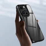 Ipaky iPhone 15 Pro Deksel Gjennomsiktig Bakside Blå