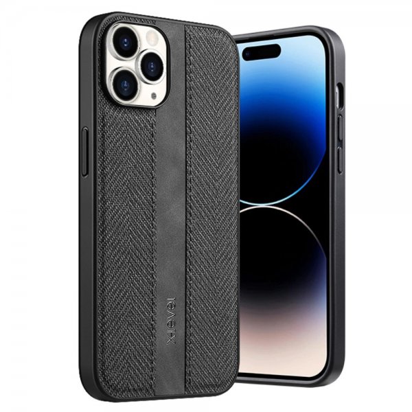 X-Level iPhone 15 Pro Deksel Stofftekstur Svart