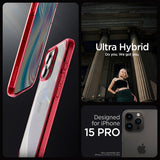Spigen iPhone 15 Pro Deksel Ultra Hybrid Deep Red