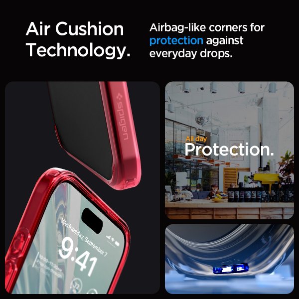 Spigen iPhone 15 Pro Deksel Ultra Hybrid Deep Red