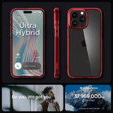Spigen iPhone 15 Pro Deksel Ultra Hybrid Deep Red