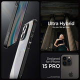 Spigen iPhone 15 Pro Deksel Ultra Hybrid Frost Black