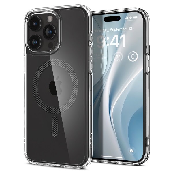 Spigen iPhone 15 Pro Deksel Ultra Hybrid MagFit Carbon Fiber
