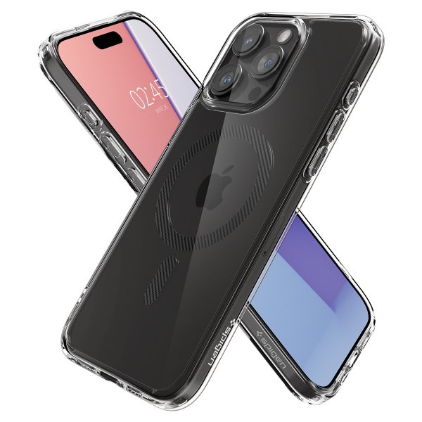 Spigen iPhone 15 Pro Deksel Ultra Hybrid MagFit Carbon Fiber