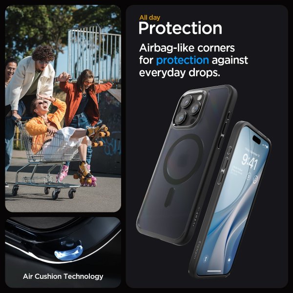 Spigen iPhone 15 Pro Deksel Ultra Hybrid MagFit Frost Black
