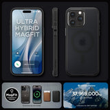Spigen iPhone 15 Pro Deksel Ultra Hybrid MagFit Frost Black