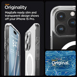 Spigen iPhone 15 Pro Deksel Ultra Hybrid MagFit Frost Clear